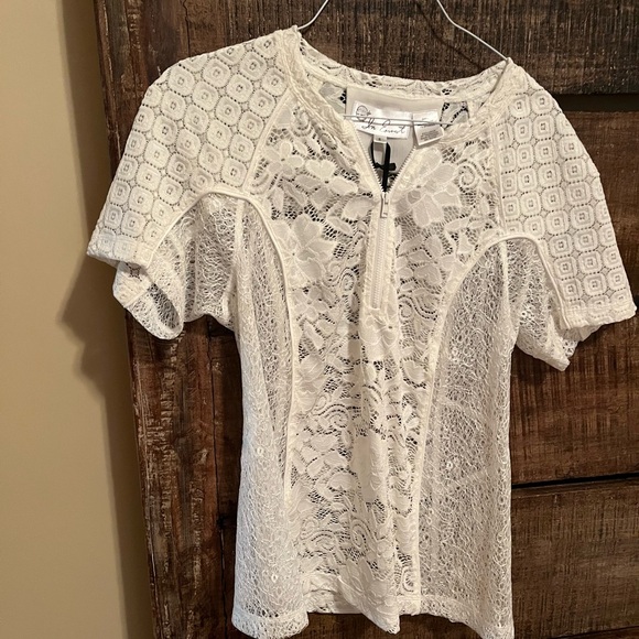 Byron Lars Tops - NWT In Earnest by Byron Lars white lacy top